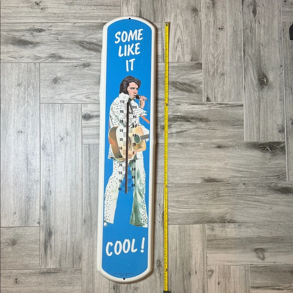 Vintage Blue Elvis Presley Icon Wall Thermometer